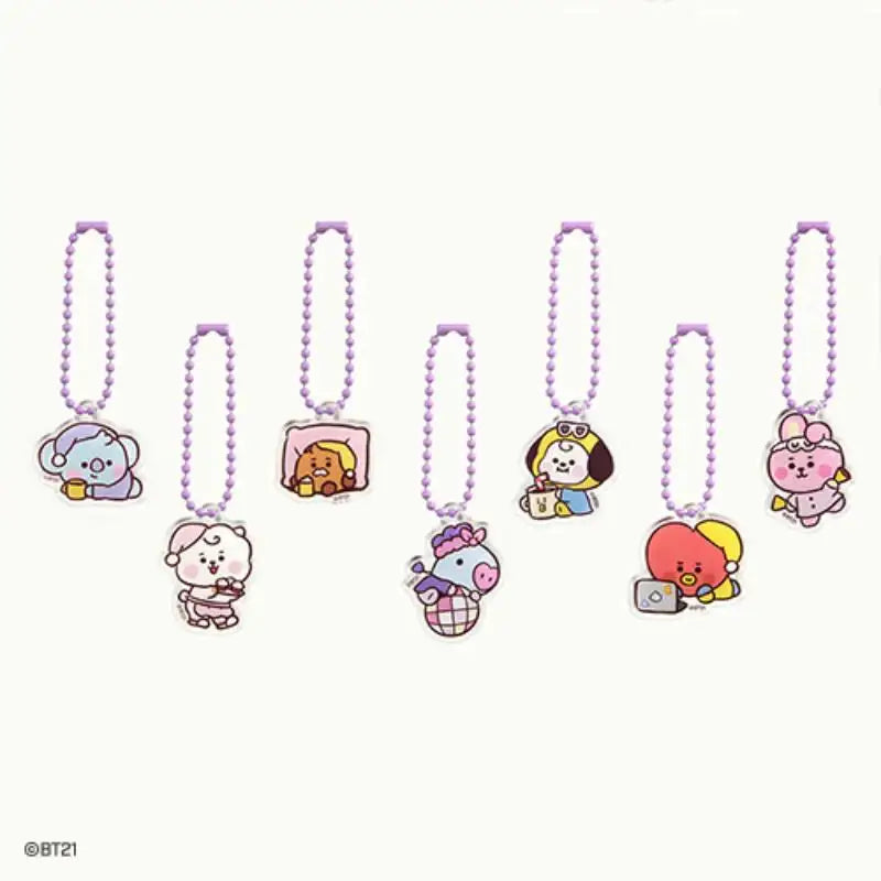 BT21 - Acrylic Simple Key Ring - Party - BT21 - Accesories - Harumio BT21 - Acrylic Simple Key Ring - Party - BT21 - Accesories - Harumio