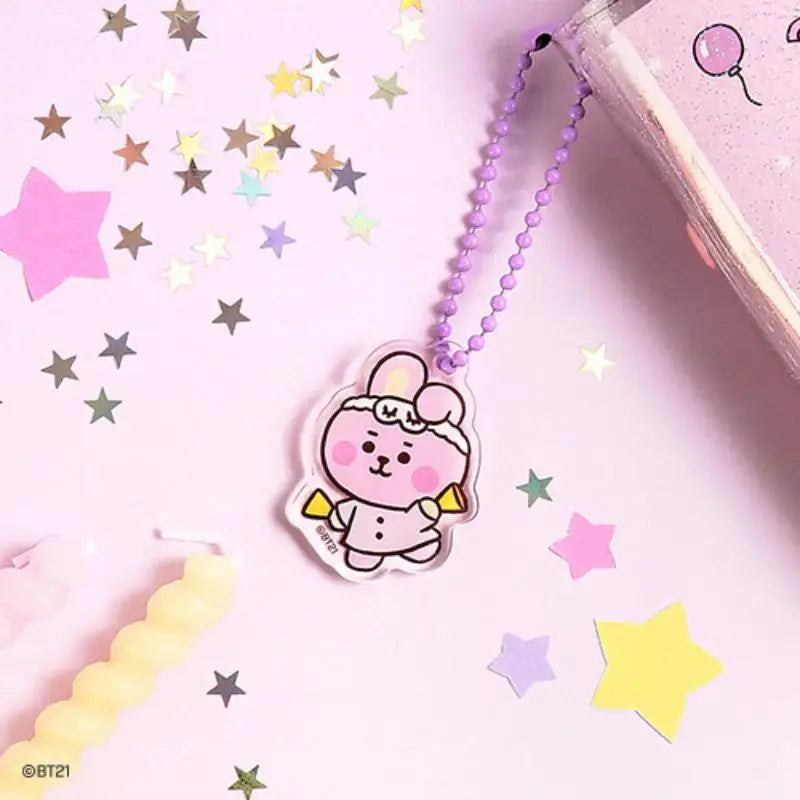 BT21 - Acrylic Simple Key Ring - Party - BT21 - Accesories - Harumio BT21 - Acrylic Simple Key Ring - Party - BT21 - Accesories - Harumio