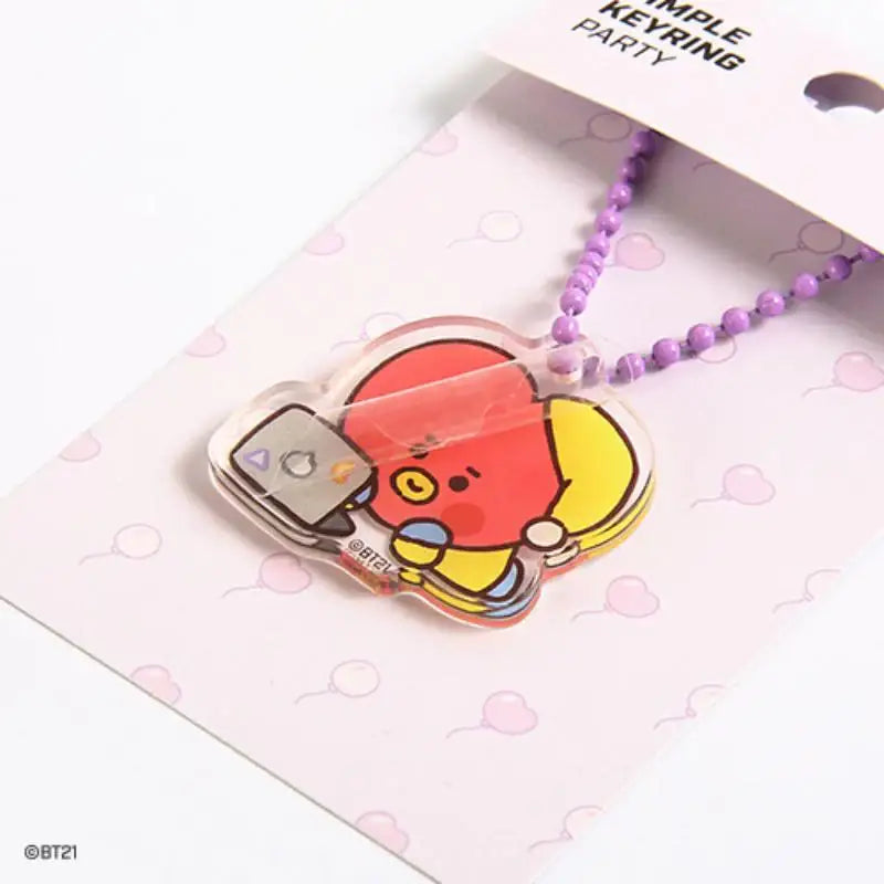 BT21 - Acrylic Simple Key Ring - Party - BT21 - Accesories - Harumio BT21 - Acrylic Simple Key Ring - Party - BT21 - Accesories - Harumio