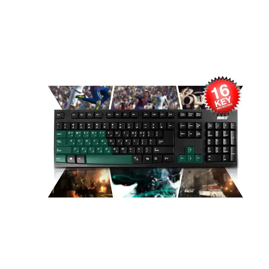 ABKO - K100U 16-Key Rollover Keyboard - ABKO - Mechanical Keyboard - Harumio ABKO - K100U 16-Key Rollover Keyboard - ABKO - Mechanical Keyboard - Harumio
