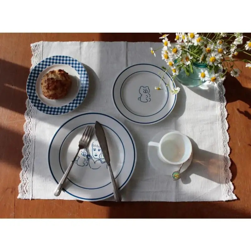 1537 - Teddy and Lucy Plate - 1537 - Plates - Harumio 1537 - Teddy and Lucy Plate - 1537 - Plates - Harumio