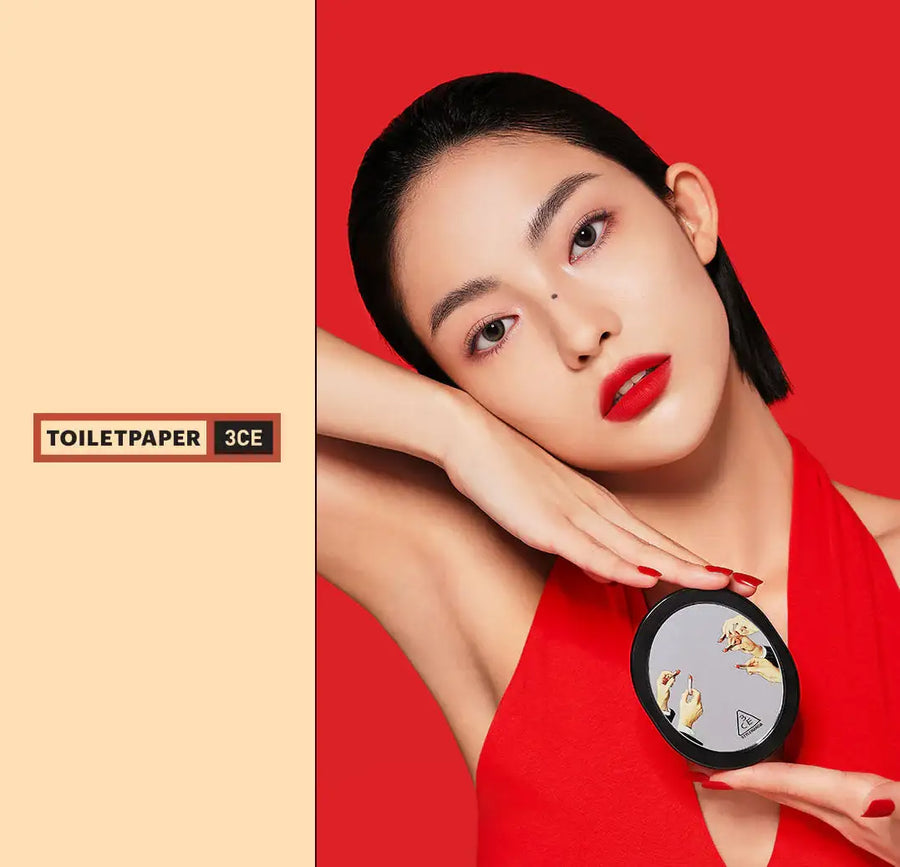3CE x TOILETPAPER - Oval Hand Mirror - 3CE - Mirrors - Harumio