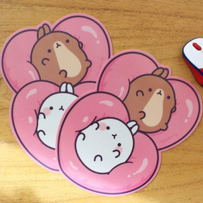 Molang - Heart Cushion Mouse Pad - Molang - Mouse Pads - Harumio