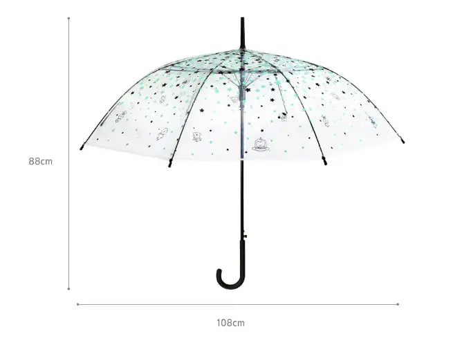 BT21 x Monopoly - Transparent Star Automatic Long Umbrella - Monopoly - Umbrella - Harumio BT21 x Monopoly - Transparent Star Automatic Long Umbrella - Monopoly - Umbrella - Harumio