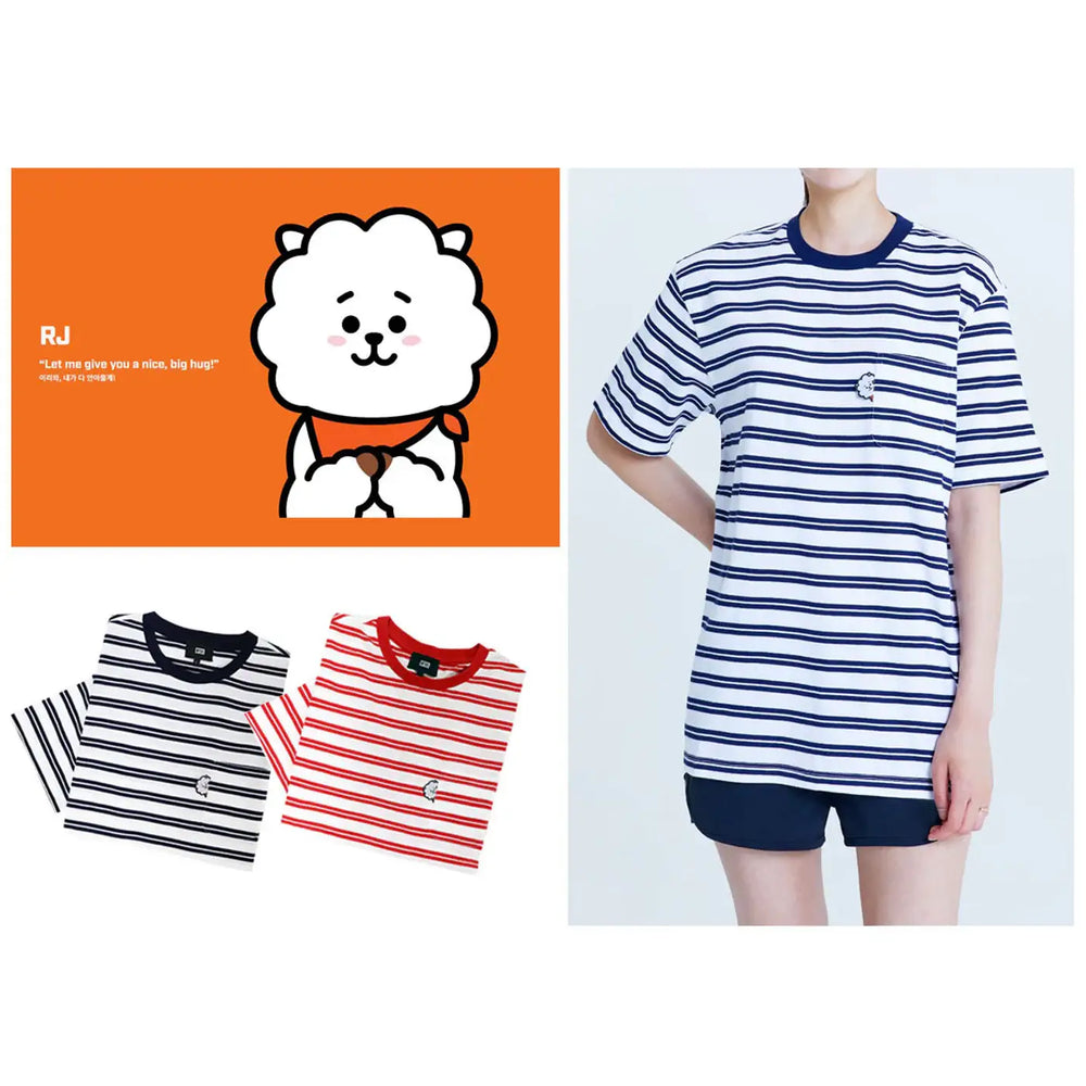 BT21 x Hunt Innerwear - Universtar T-shirt - Navy - BT21 - T-Shirt - Harumio BT21 x Hunt Innerwear - Universtar T-shirt - Navy - BT21 - T-Shirt - Harumio