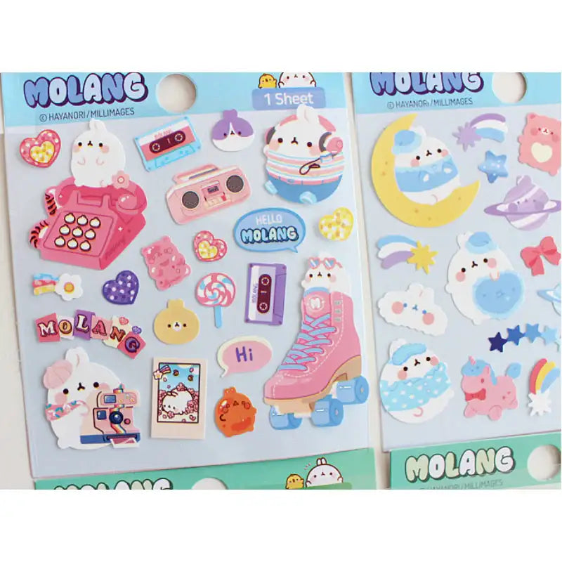 Molang - Diary Deco Stickers - Molang - Decorative Stickers - Harumio Molang - Diary Deco Stickers - Molang - Decorative Stickers - Harumio