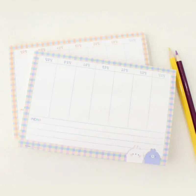 Molang - Weekly Memo - Molang - Memo Pads - Harumio