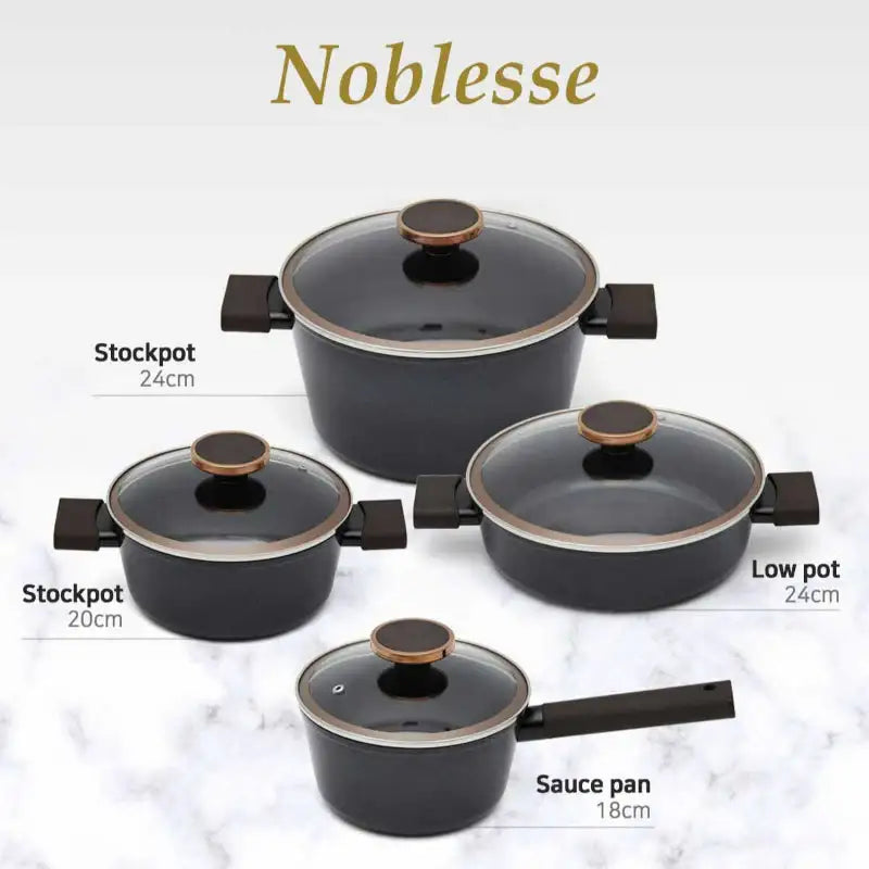 Neoflam - Noblesse Pot Set Of 4 - Neoflam - Cookware Sets - Harumio