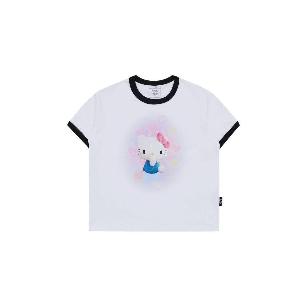 ADLV x Hello Kitty - 3D Artwork Middle Crop Short Sleeve T-Shirt