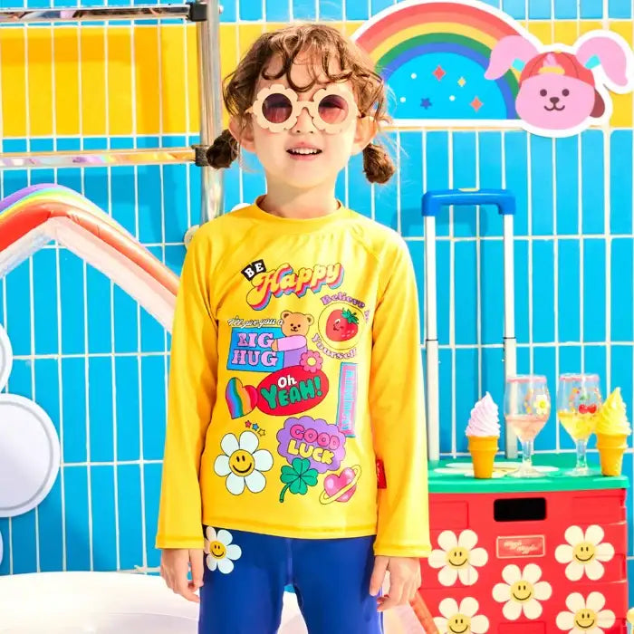 Wiggle Wiggle x Childy - Motive Rash Guard Top - Wiggle Wiggle - Swim Top - Harumio