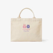 Peach Tart - Cream Rabbit & Cocoon Cat Tote Bag - Marpple Shop - Tote Bag - Harumio