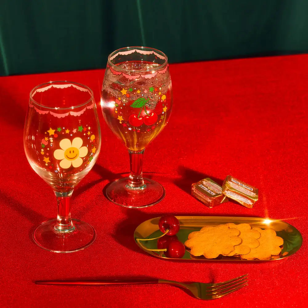 Wiggle Wiggle - Cherry and Bear Goblet Cup Set - Wiggle Wiggle - Home & Living, Accessories - Harumio