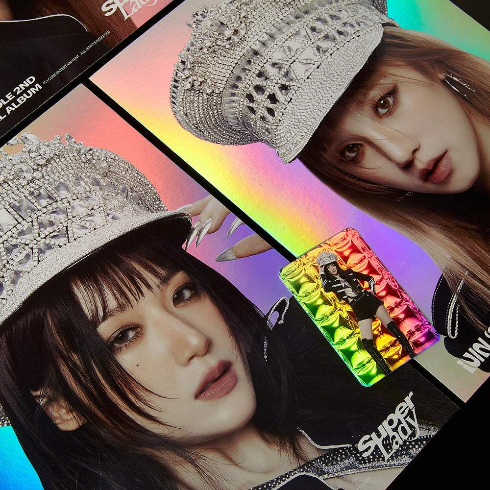 (G)I-DLE - Holographic Mini Poster & Phoca Set (Version 2) - Line Friends Square - Mini poster - Harumio