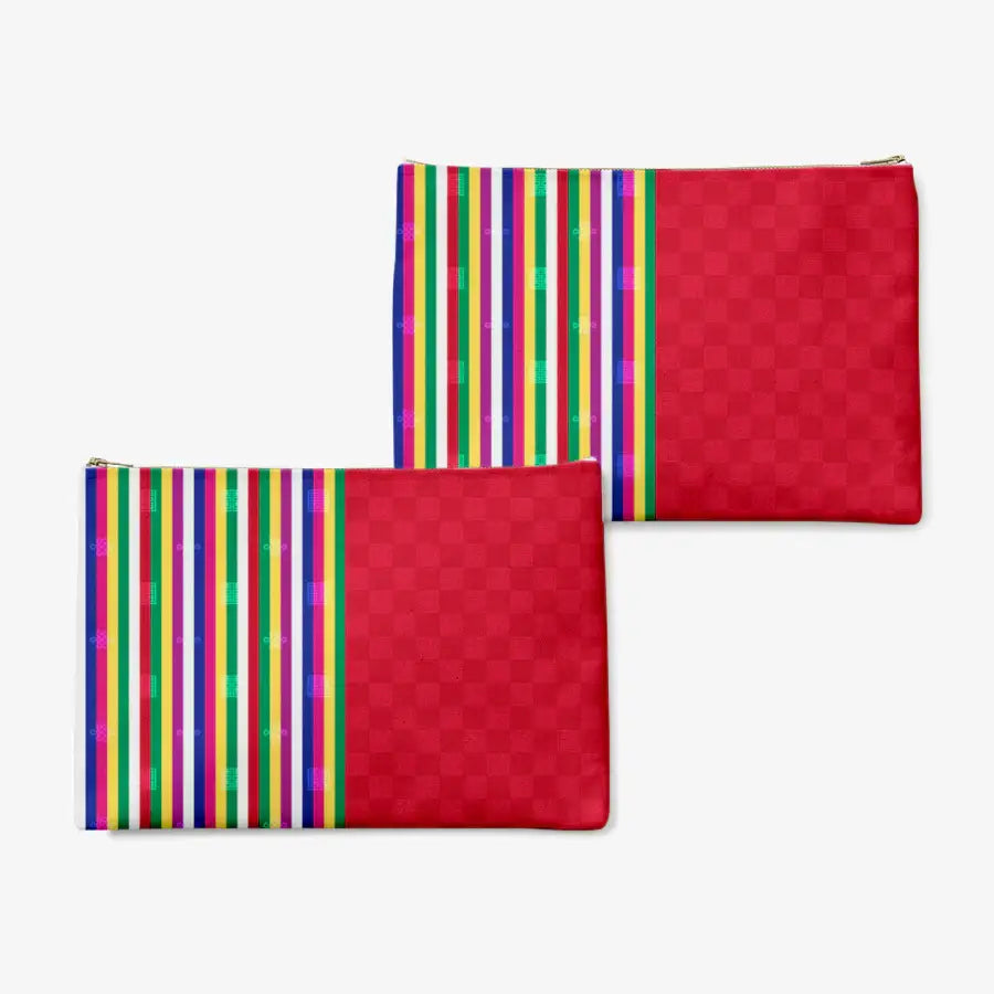studioAM - Red Print Canvas Pouch - Marpple Shop - Pouch - Harumio