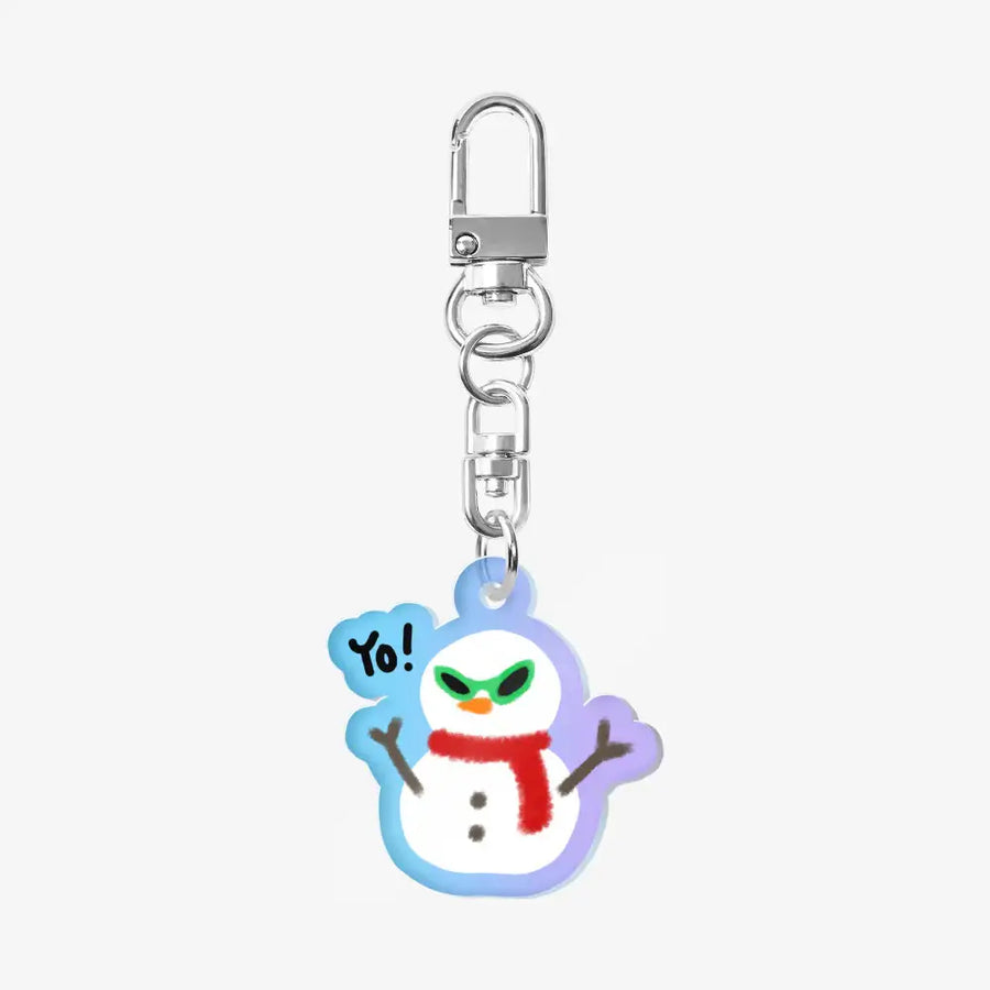 Minimal Shop - Snowman Alien Sunglasses Keyring - Marpple Shop - Keyring - Harumio