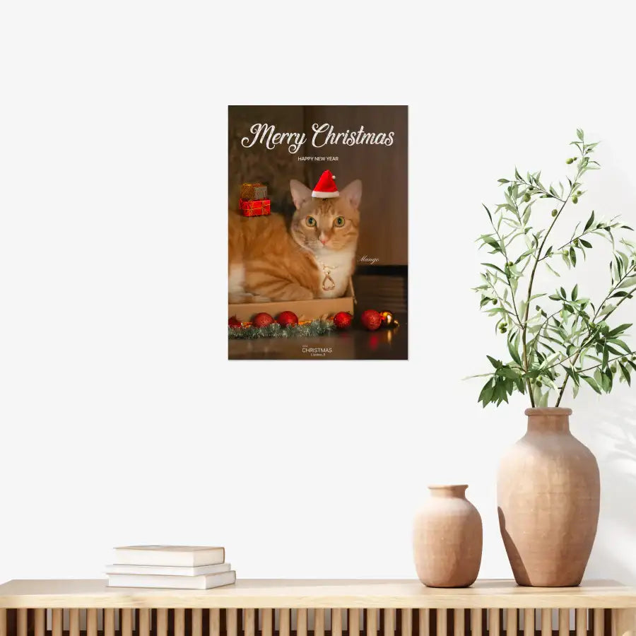 LionLeo - Christmas Cat A3 Poster - Marpple Shop - Poster - Harumio