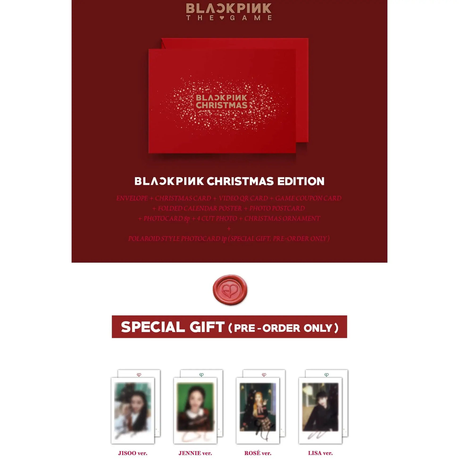 Blackpink - The Game Photocard Collection (Christmas Edition) - YGPLUS - Album - Harumio