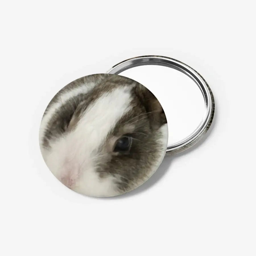 Mocha Zzzzang - Rabbit Mirror Button - Marpple Shop - Mirror - Harumio