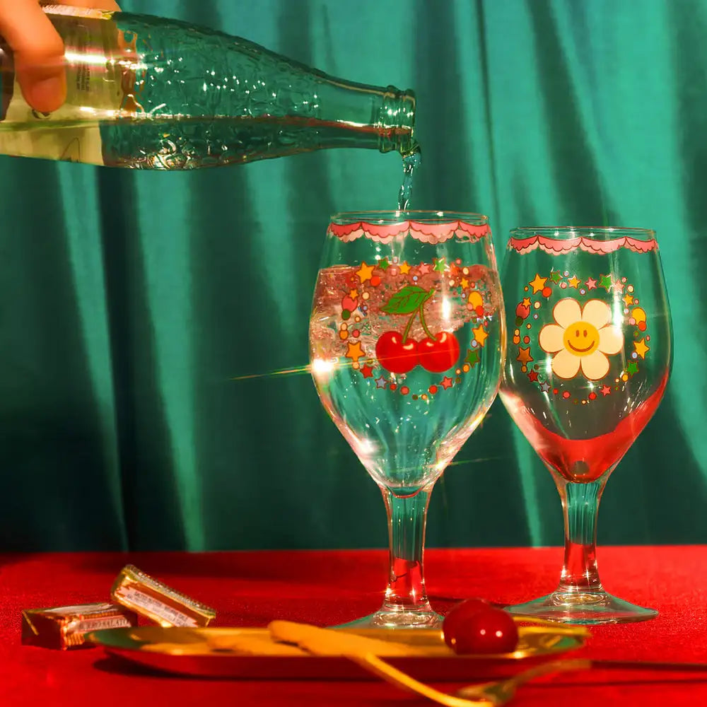 Wiggle Wiggle - Cherry and Bear Goblet Cup Set - Wiggle Wiggle - Home & Living, Accessories - Harumio