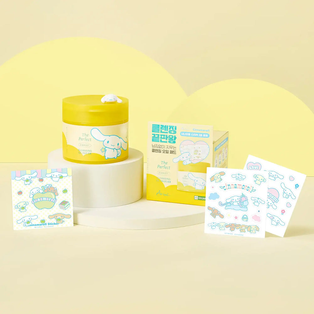 Ariul x Cinnamoroll - The Perfect Expert Cleansing Oil Pad EX - Ariul x Cinnamoroll - Cleansing Pad - Harumio