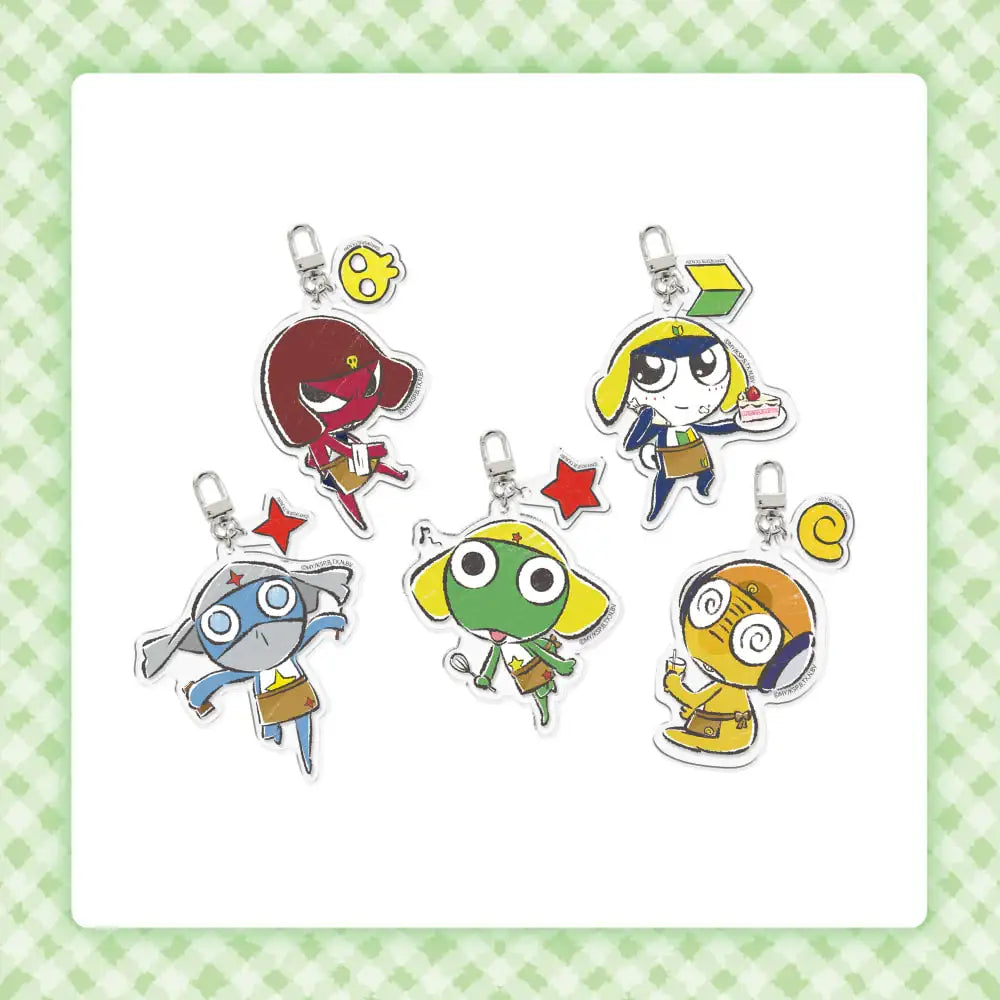 Keroro Gunsou - Illustration Acrylic Keyring (Cafe ver.)