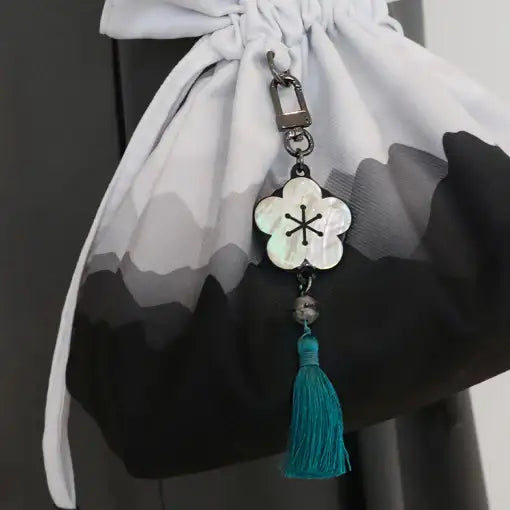 Return of the Blossoming Blade - Mother-of-Pearl Keyring - Return of the Blossoming Blade - Home & Living, Accessories - Harumio
