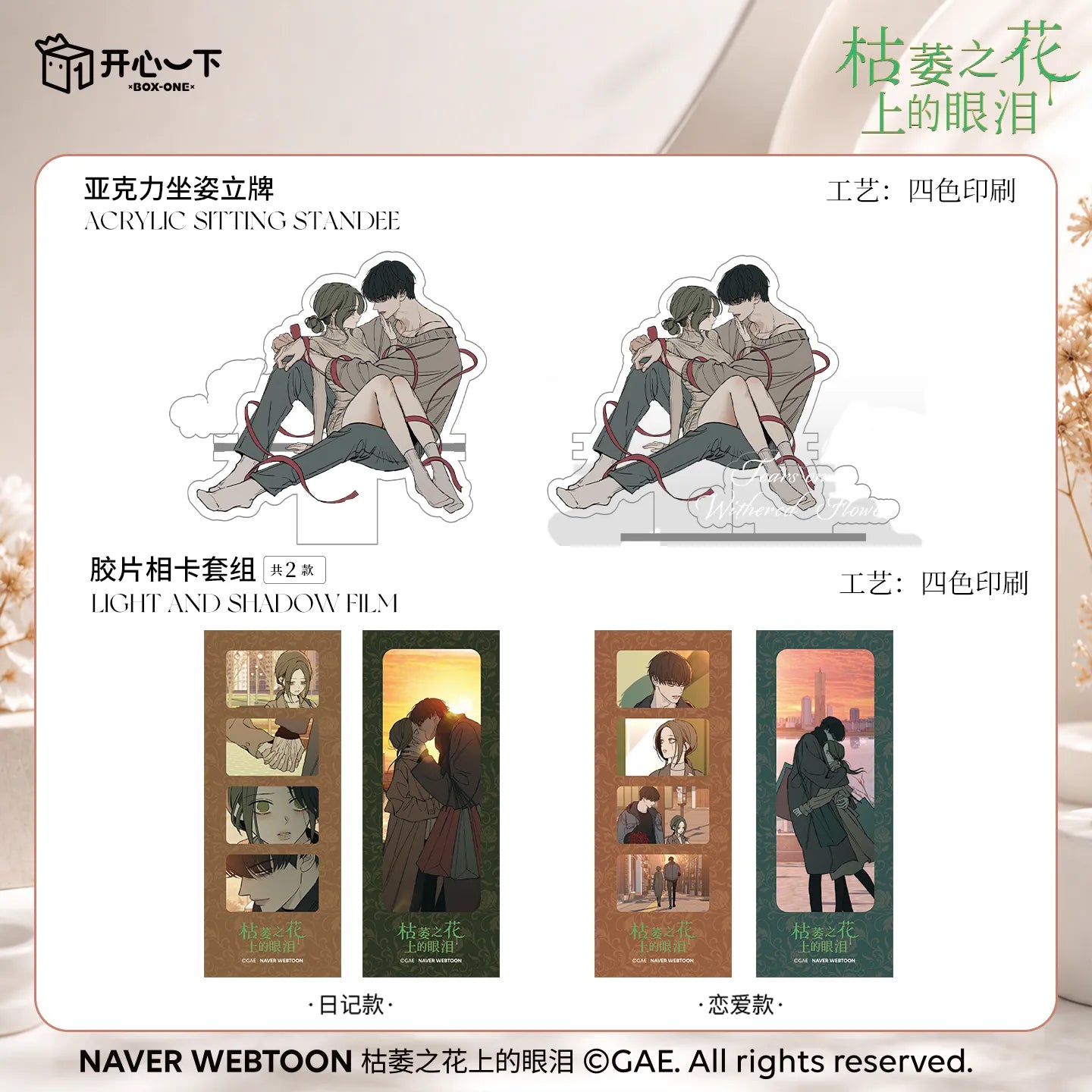Tears on a Withered Flowers: Rose Diary - Keychain Set