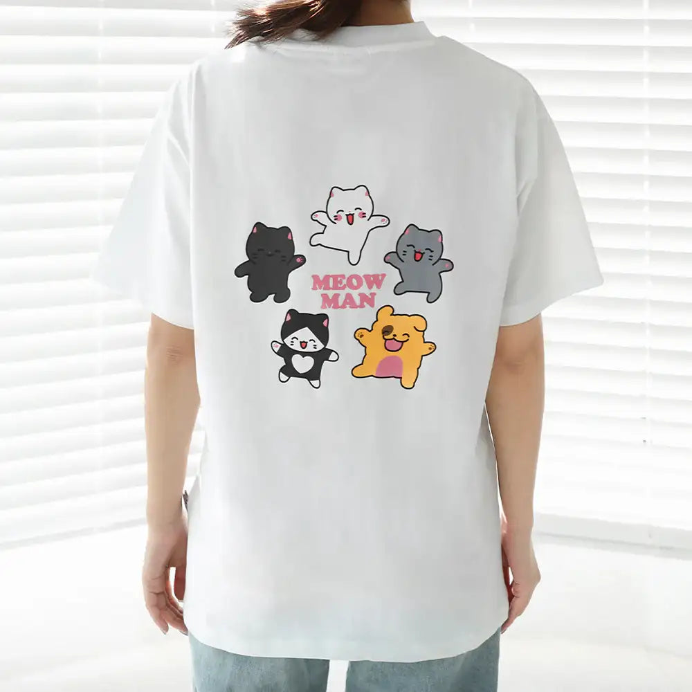 Meow Man - Double-Sided Short-Sleeve T-Shirt - Webtoon Friends - Home & Living, Accessories - Harumio