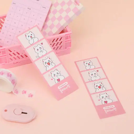 Meow Man - Vertical 4-Cut Stickers - Webtoon Friends - Home & Living, Accessories - Harumio