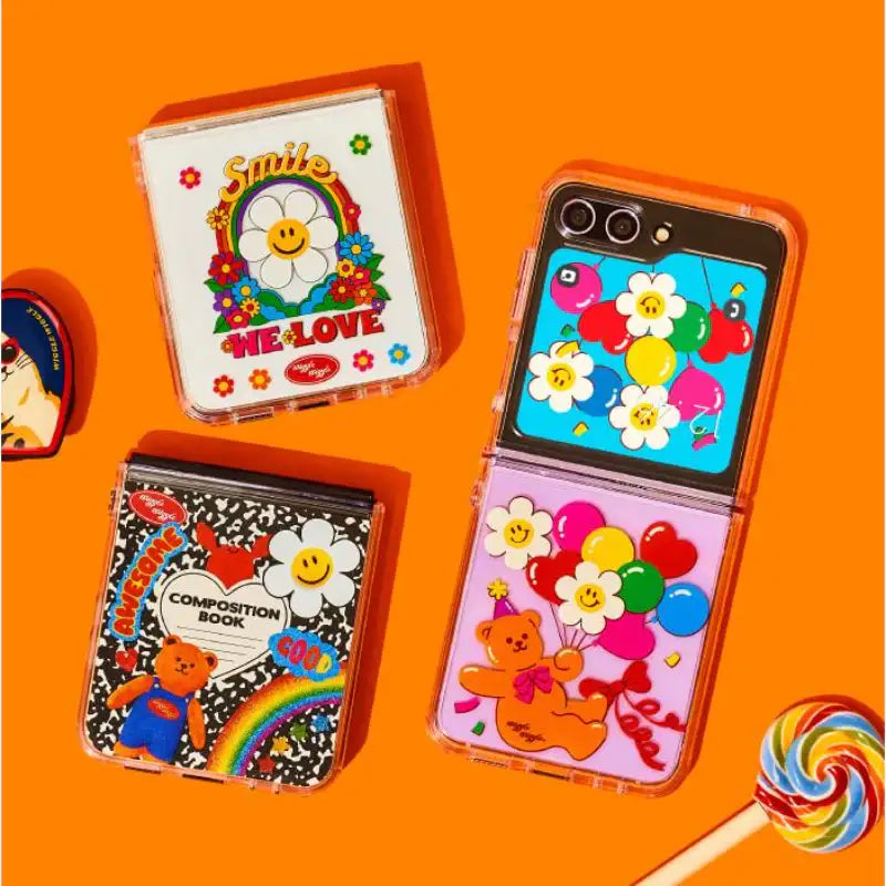 Wiggle Wiggle - Galaxy Z Flip 5 Transparent Case - Wiggle Wiggle - Phone Case - Harumio