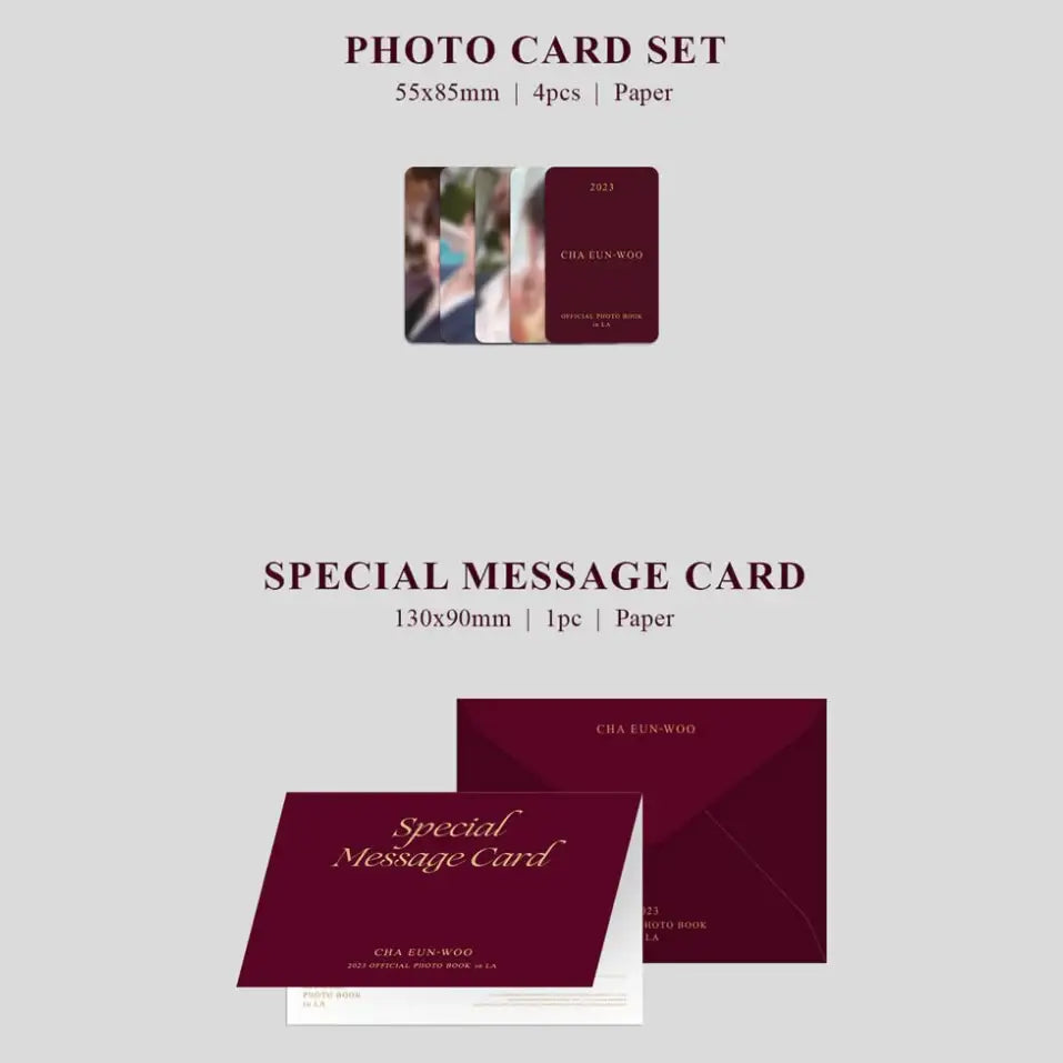 Cha Eun-Woo (ASTRO) - 2023 Official Photo Book in LA (A ver.) - Apple Music Co., Ltd. / Fantagio - Merchandise - Harumio