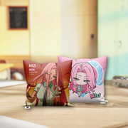 Add a themed accent to your relaxation space with the Alien Stage: Zombie Stage Fading Youth - Lounge Cushion Pillow.