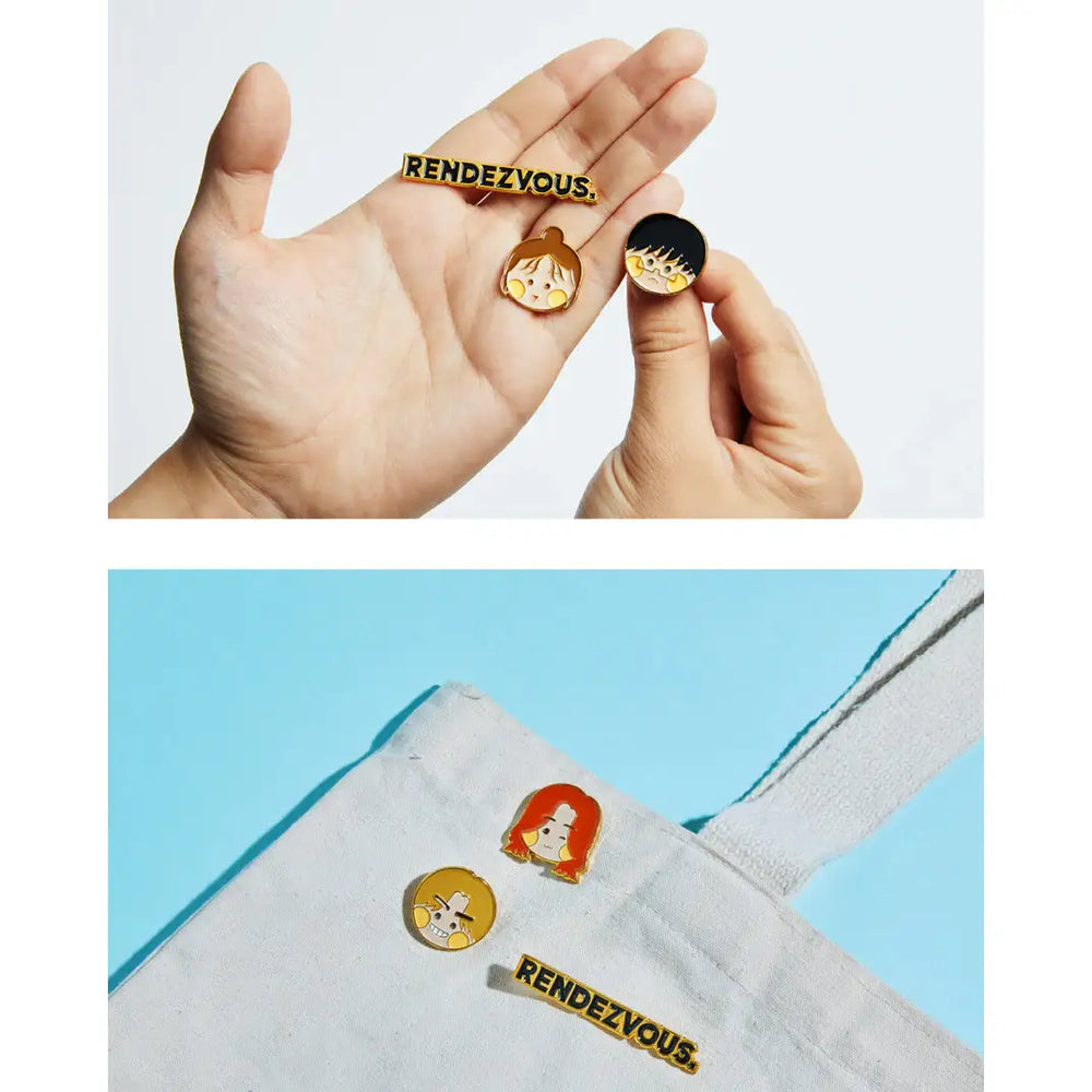Rendezvous - Enamel Pin - Webtoon Friends - Home & Living, Accessories - Harumio