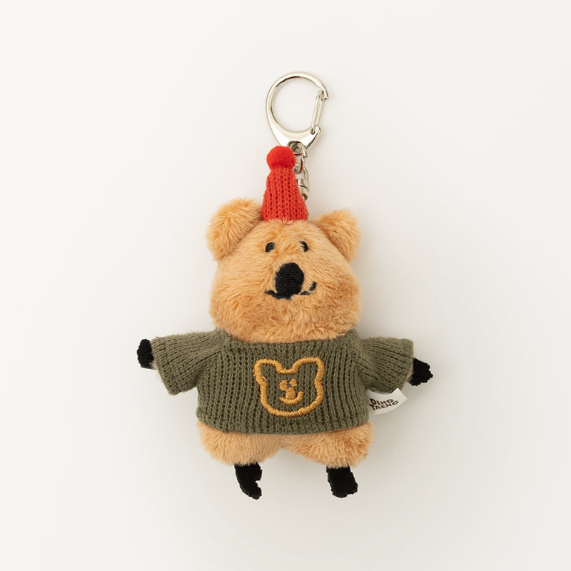 Dinotaeng - Quokka in School Flat fur keyring