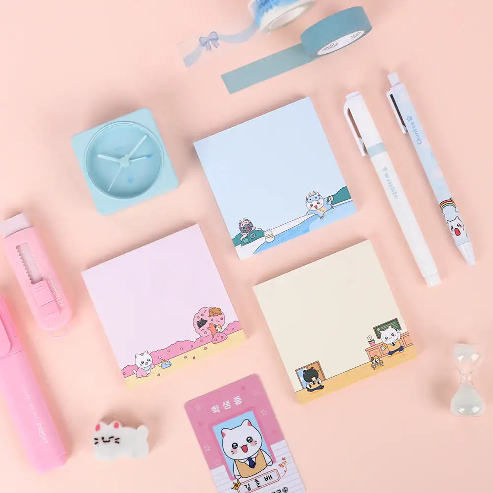 Meow Man - Square Notepad - Webtoon Friends - Home & Living, Accessories - Harumio