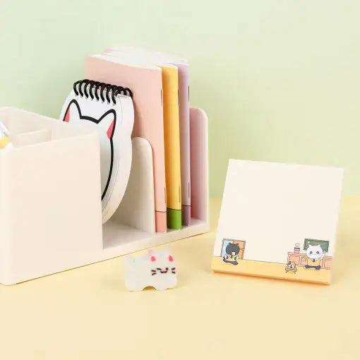 Meow Man - Square Notepad - Webtoon Friends - Home & Living, Accessories - Harumio