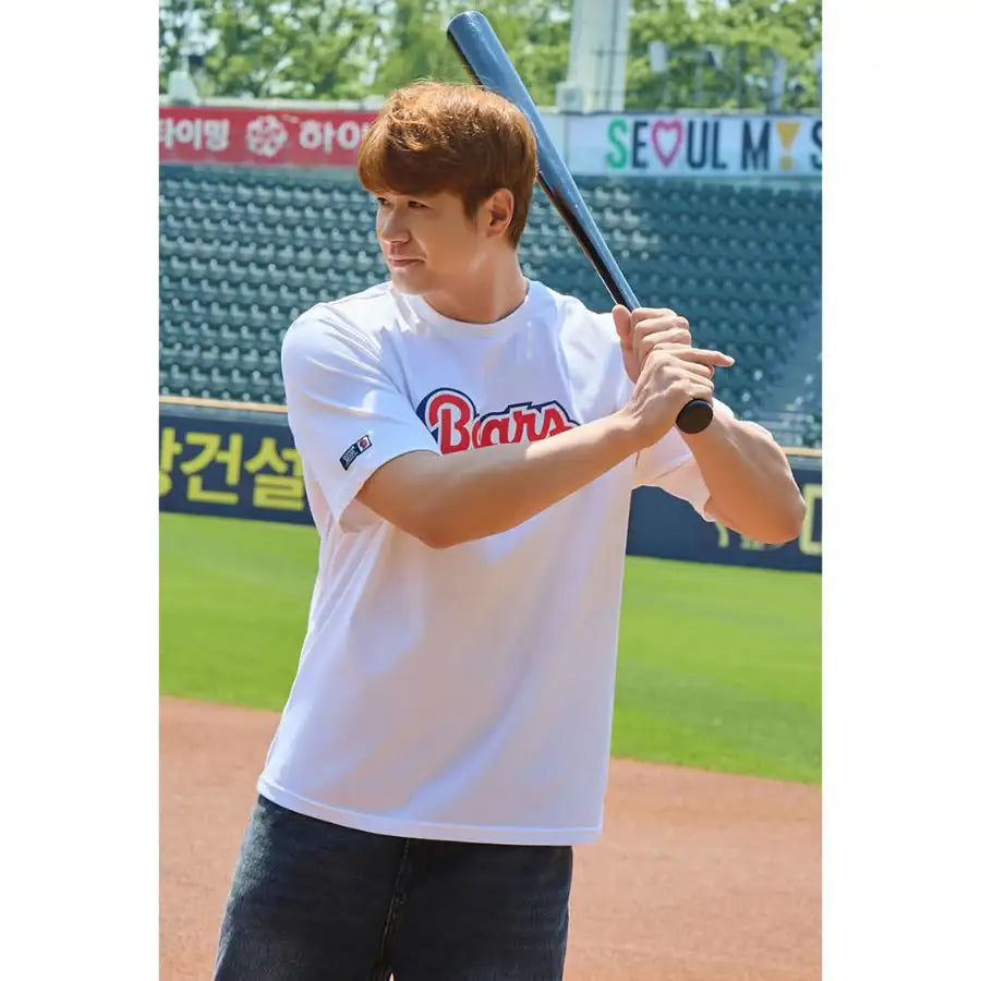 SPAO x Doosan Bears - Short Sleeve T-Shirt (White) - SPAO - T-Shirt - Harumio