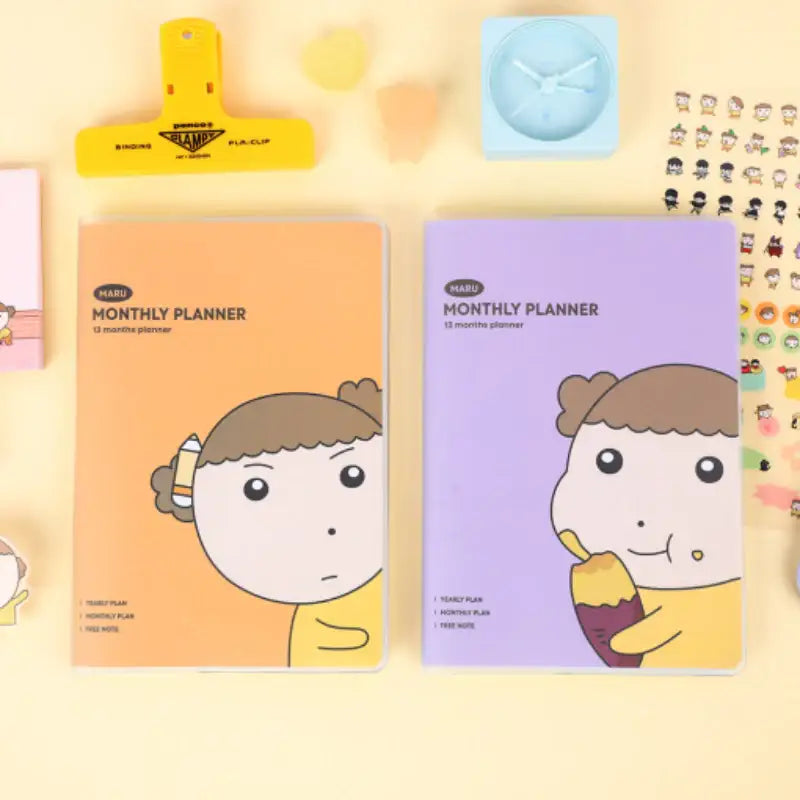 Maru Is a Puppy - Monthly Planner - Webtoon Friends - Planner Books - Harumio