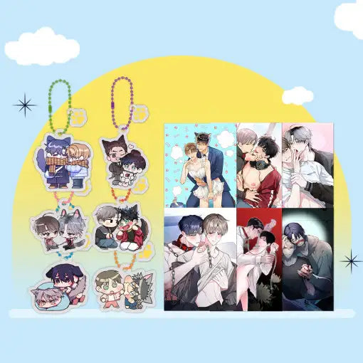 Dogism - Acrylic Keyring & Postcard set - Mr. Blue - Acrylic Keyring - Harumio