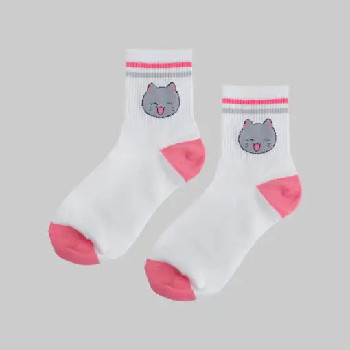 Meow Man - Middle Socks - Webtoon Friends - Home & Living, Accessories - Harumio