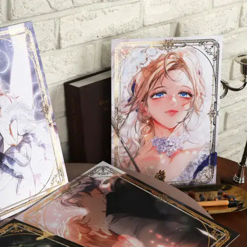 Secret Lady - Gold Leaf Illustration Card Set - KWSTORE - Illustration Card - Harumio