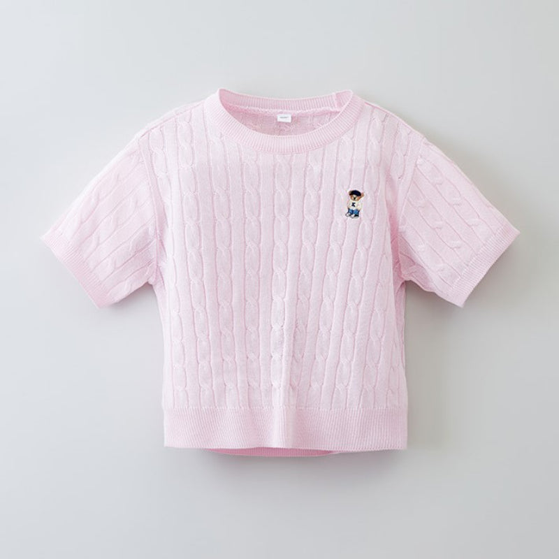 SPAO x Cudi - Kids Cable Short Sleeve Knit