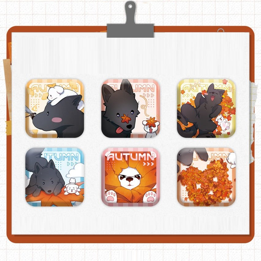 COMI PLUS x GANYMEDES x Toyou's Dream - Paws & Claws Q Version Badge Set
