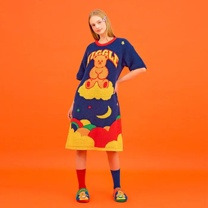Wiggle Wiggle - Dreaming Wiggle Bear One Piece Pajamas - Wiggle Wiggle - Clothing - Harumio