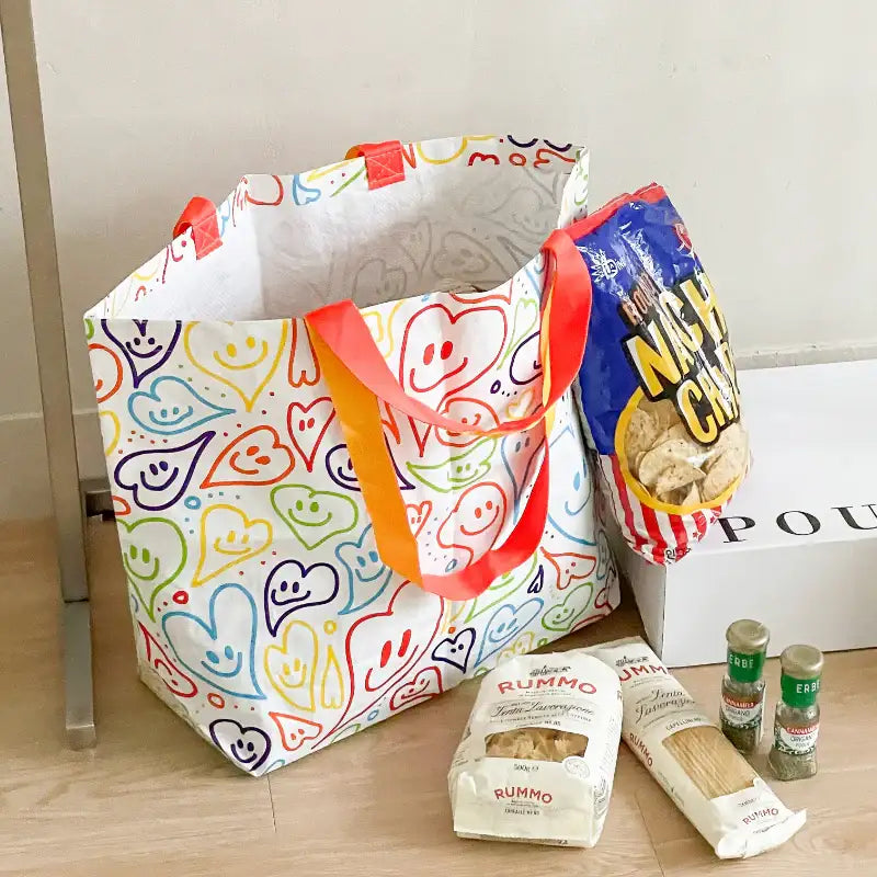 SALDA - Smiley Shopping Basket - SALDA - Bags - Harumio