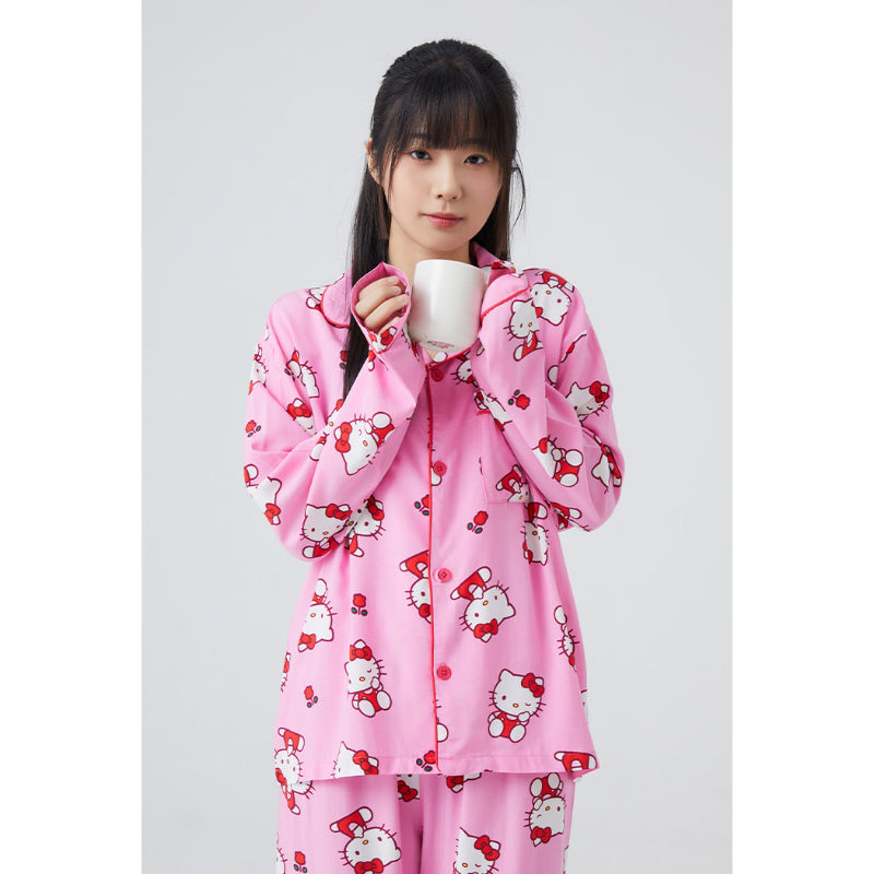 SPAO x Sanrio Characters - Sanrio Characters Long Sleeve Pajamas