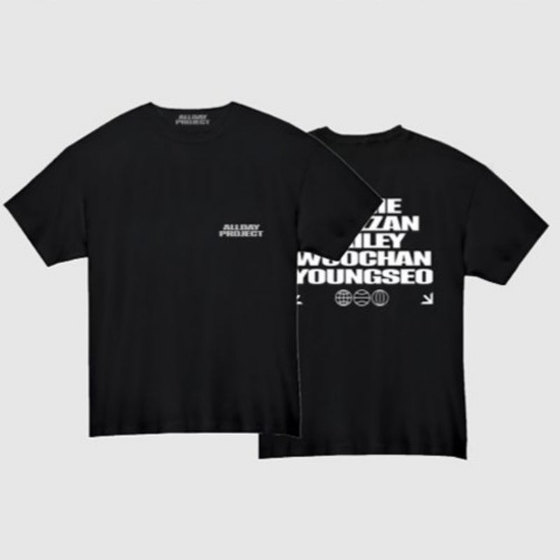 ALLDAY PROJECT - Black Member Name T-Shirt - THEBLACKLABEL - T-Shirt - Harumio
