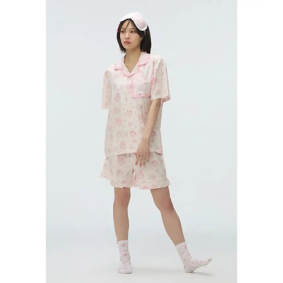 SPAO x My Melody - 50th Anniversary Short Sleeve Pajamas - SPAO - Pajamas - Harumio