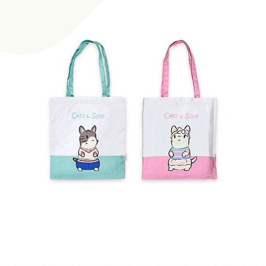 Cats and Soup X V-Square - Eco Bag - V-SQUARE - Eco Bag - Harumio
