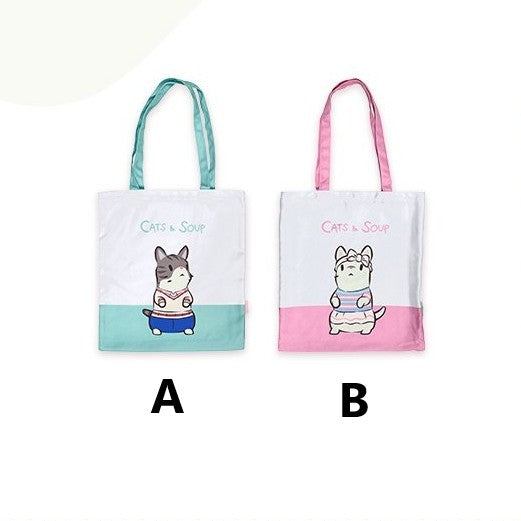 Cats and Soup X V-Square - Eco Bag - V-SQUARE - Eco Bag - Harumio